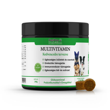 PetPro Multivitamin – 120 db marha ízesítésű komplex vitamin