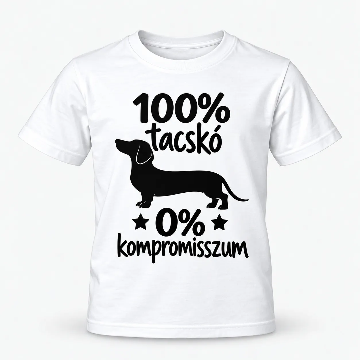 100% Tacskó, 0% Kompromisszum – Vicces tacskós póló unisex 100% Tacskó, 0% Kompromisszum – Vicces tacskós póló unisex