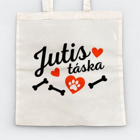 Jutis táska - Tacskós vászontáska bevásárláshoz